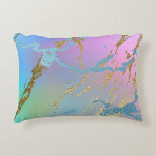 Millennial Marble Playful Rainbow Pastel Ombre Dekokissen