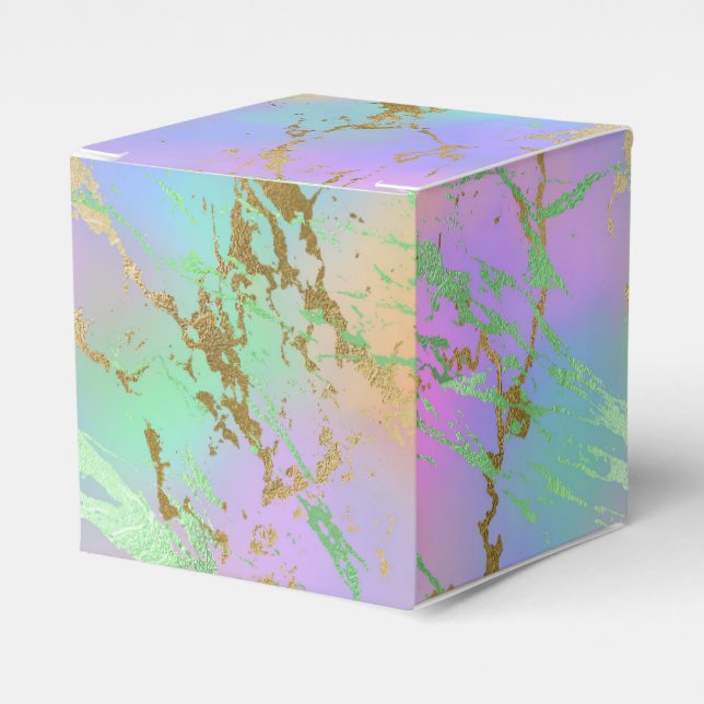 Millennial Marble | Playful Rainbow Pastel Ombre Geschenkschachtel (Vorderseite)