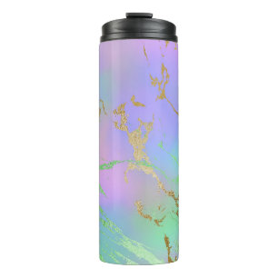 Millennial Marble   Playful Rainbow Pastel Ombre Thermosbecher