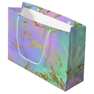 Millennial Marble   Spielvoller Regenbogen Pastell Große Geschenktüte