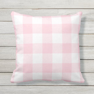 Millennial Pink Gingham Karo Kariertes Muster Kissen