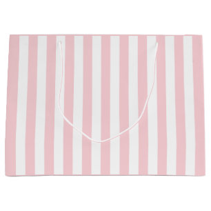 Millennial Pink und Weiß gestreift Große Geschenktüte