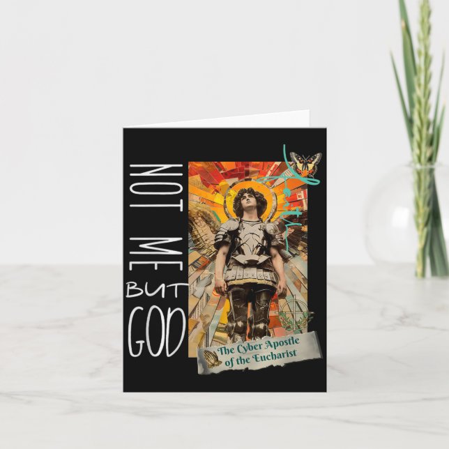 Millennial Saint The Eucharist Not Me God Premium  Karte (Vorderseite)