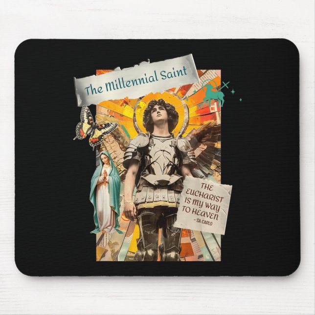 Millennial Saint The Eucharist Way To Heaven  Mousepad (Vorne)