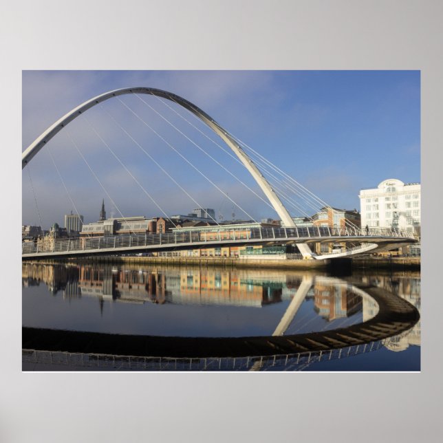 Millennium Bridge, Gateshead, Großbritannien Poster (Vorne)