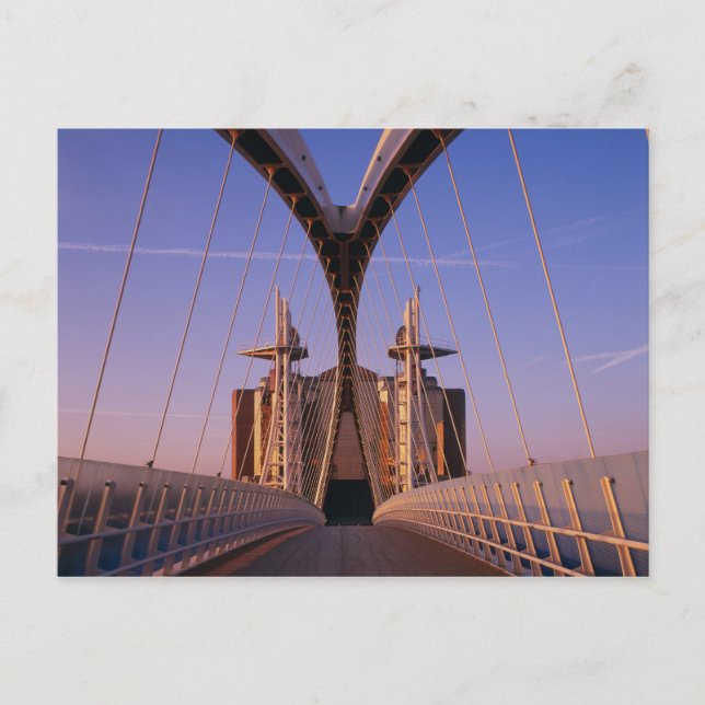 Millennium Bridge, Lowry Centre, Salford Postkarte (Vorderseite)