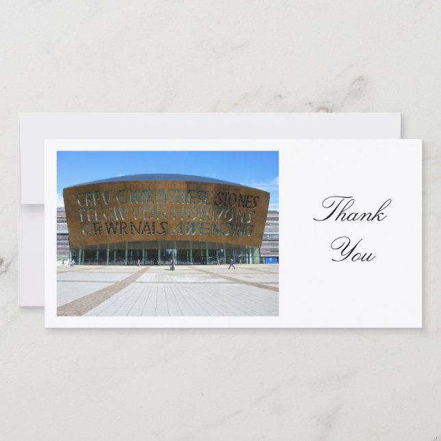 Millennium Center, Cardiff, Wales - Danke (Vorderseite)