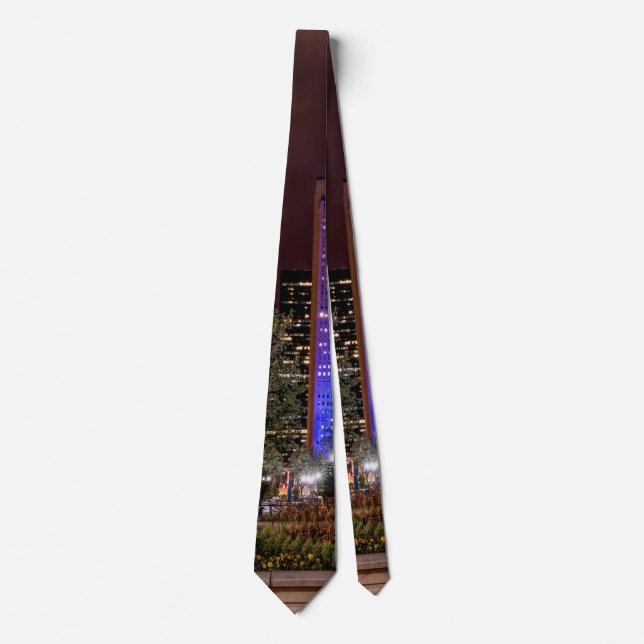 Millennium Park Frühling Saison Night Neck Tie Krawatte (Vorderseite)