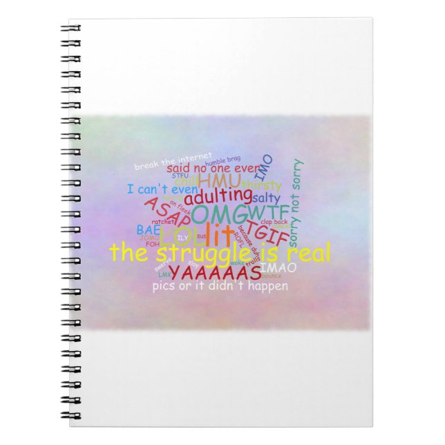 Millenniums-Phrasen - Word Swag - Generation Y Notizblock (Vorderseite)