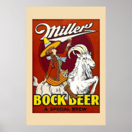 Miller - Bock Beer A Special Brew! 1930s Vintage Poster
