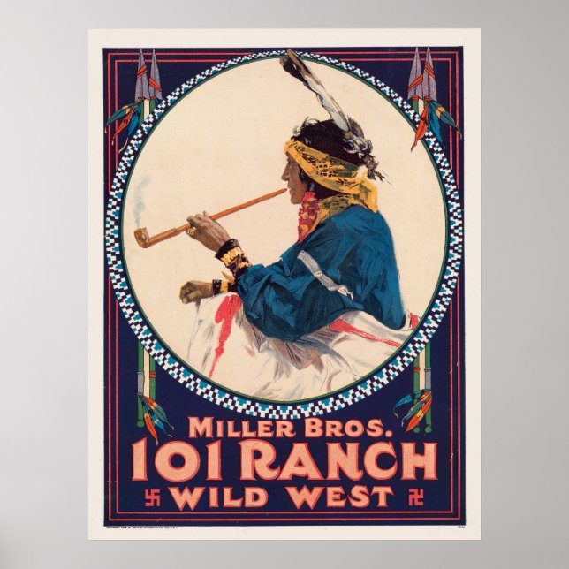 Miller Bros. Ranch, Wild West Circus Poster (Vorne)