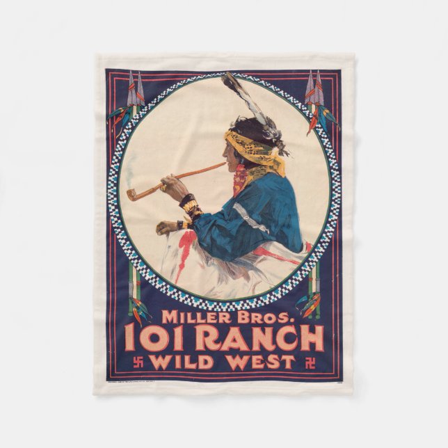 Miller Bros. Ranch, Wild West Circus Poster Fleecedecke (Vorderseite)