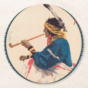 Miller Bros. Ranch, Wild West Circus Poster Runder Pappuntersetzer