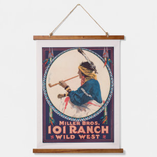 Miller Bros. Ranch, Wild West Circus Poster Wandteppich Mit Holzrahmen