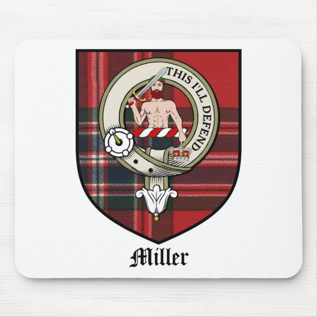 Miller-Clan-Wappen-AbzeichenTartan Mousepad (Vorne)