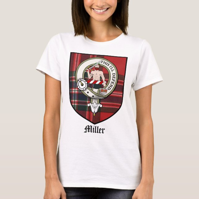 Miller-Clan-Wappen-AbzeichenTartan T-Shirt (Vorderseite)