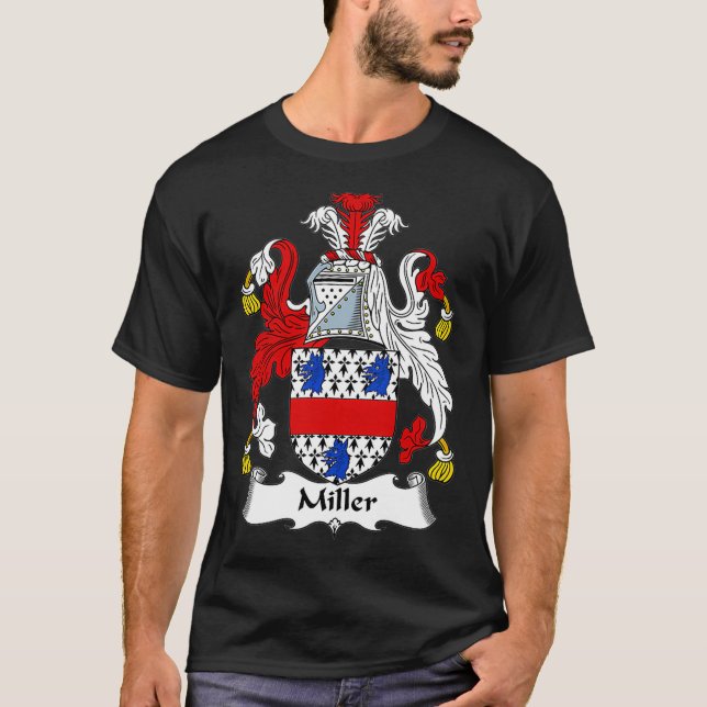 Miller Coat of Arms Familienwappen T-Shirt (Vorderseite)