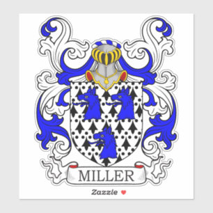Miller Familienwappen Aufkleber