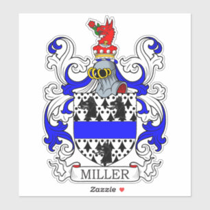Miller Familienwappen Aufkleber