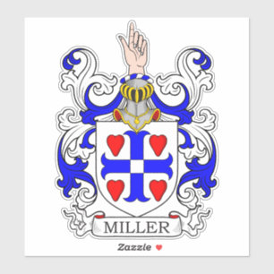 Miller Familienwappen Aufkleber
