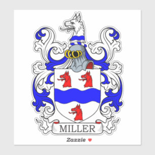 Miller Familienwappen Aufkleber