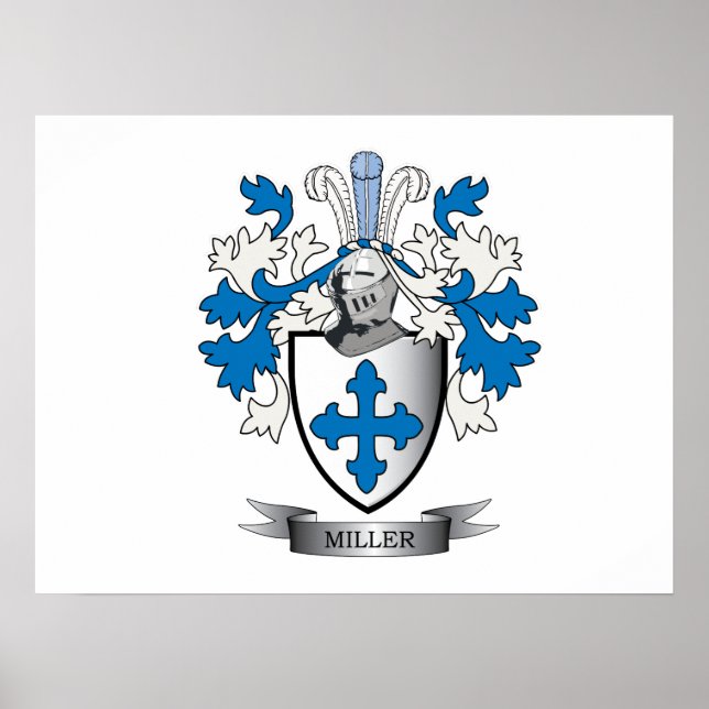 Miller-Familienwappen-Wappen Poster (Vorne)