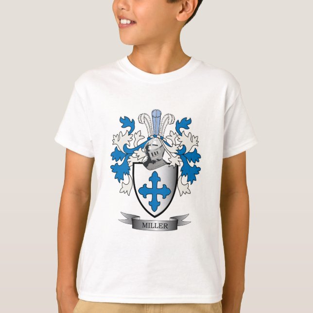Miller-Familienwappen-Wappen T-Shirt (Vorderseite)