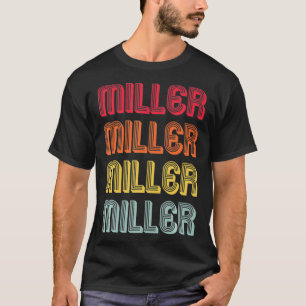 MILLER Gift Nachname Funny Retro Vintager 80er Bir T-Shirt