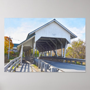 Miller's Run Covered Bridge, Lyndon, Vermont Poster