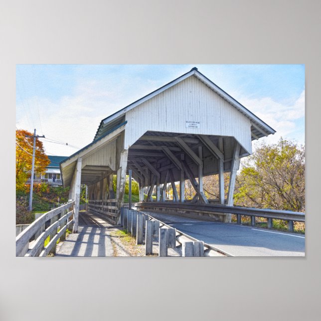 Miller's Run Covered Bridge, Lyndon, Vermont Poster (Vorne)