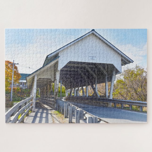 Miller's Run Covered Bridge, Lyndon, Vermont Puzzle (Horizontal)