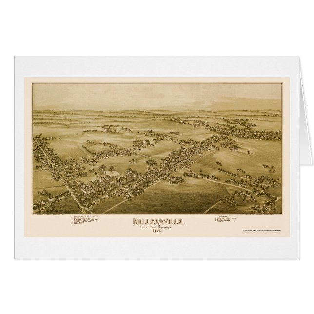 Millersville, panoramische Karte PAs - 1894 (Vorderseite (Horizontal))