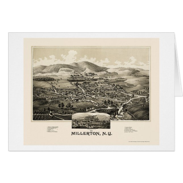 Millerton mit Irondale, NY panoramische Karte - (Vorderseite (Horizontal))