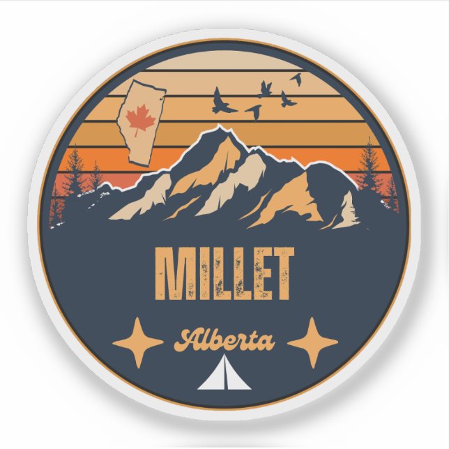 Millet, Alberta Aufkleber (Vorderseite)