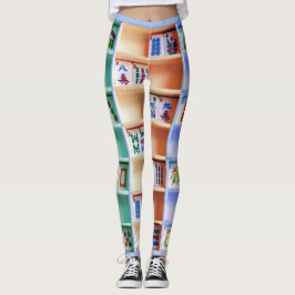 Milliamperestunde jongg deckt Leggings mit Ziegeln