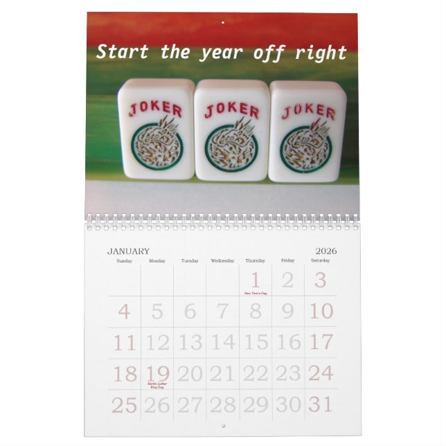 Milliamperestunde-Jongg Liebhaber 2011 Kalender (Jan 2026)