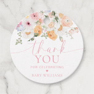Millie Floral Baby Dusche Vielen Dank für Ihre Unt Geschenkanhänger