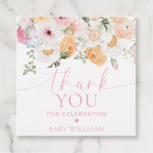 Millie Floral Baby Dusche Vielen Dank für Ihre Unt Geschenkanhänger