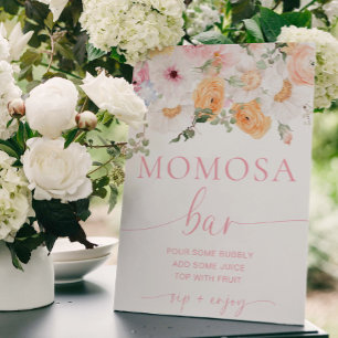 Millie Floral Baby Shower Mama-osa Bar Poster