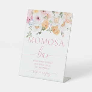 Millie Floral Baby Shower Momosa Bar Sign Sockelschild