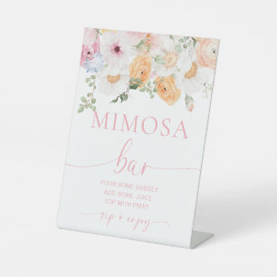 Millie Floral Brautparty Mimosa Bar Sign Sockelschild