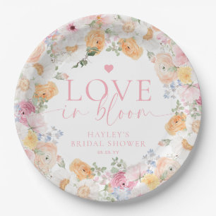 Millie Floral Love In Bloom Brautparty Pappteller