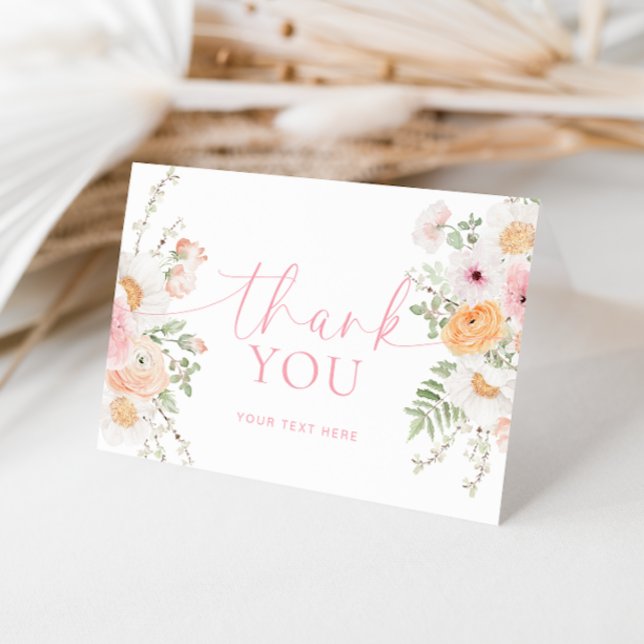 Millie florale geklappte Dankeskarte Karte (Thank You Card Millie Floral )