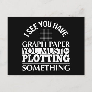 Millimeterpapier zeichnet etwas Pun Math Lehrer Postkarte