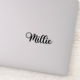 Milliname - Handgeschriebene Kalligrafie Aufkleber