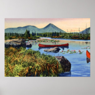 Millinocket Maine wenig NesowadnehunkLake Poster