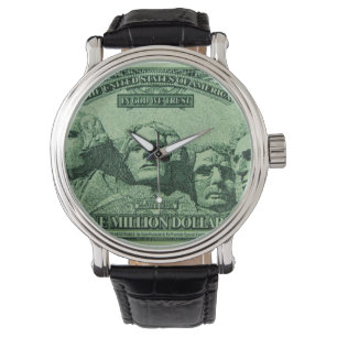 Million Dollar Bargeld gedruckte benutzerdefiniert Armbanduhr