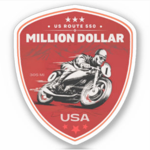 Million-Dollar-Highway-Colorado-Motorrad-Trip Aufkleber