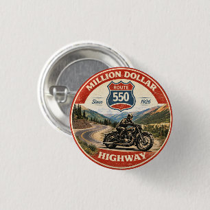 Million-Dollar-Highway-Route-550-Motorrad-Geschenk Button