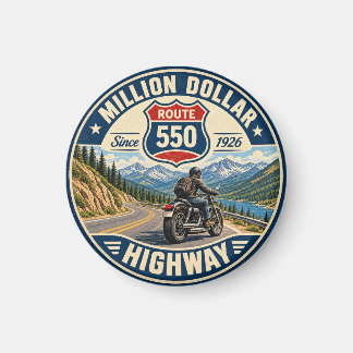 Million Dollar Highway Route 550 Motorrad-Geschenk Magnet